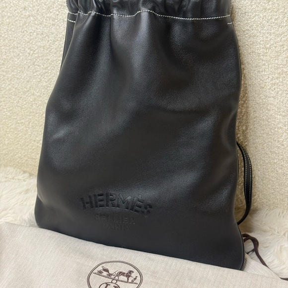 Hermes Black Leather Men's Bag - Picture 2 of 7